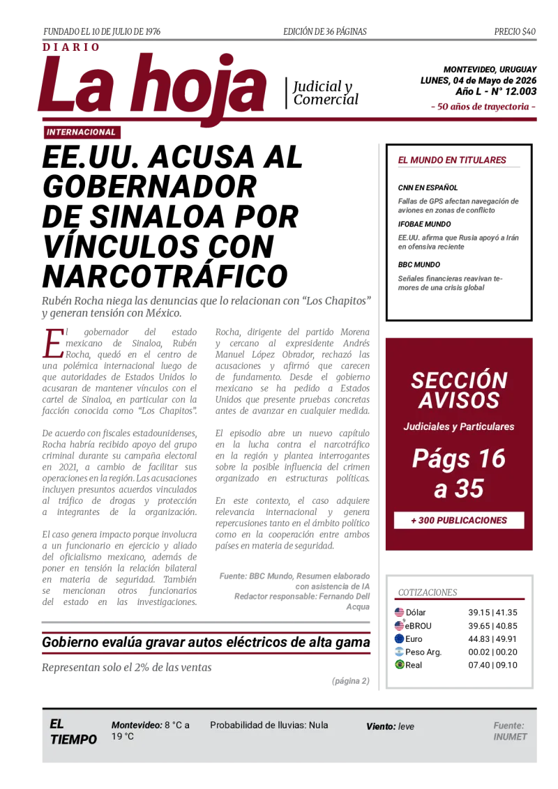 Portada Diario