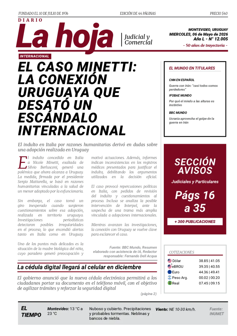 Portada Diario
