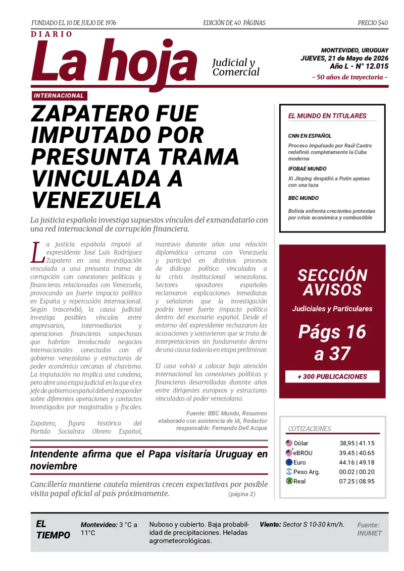 Portada Diario