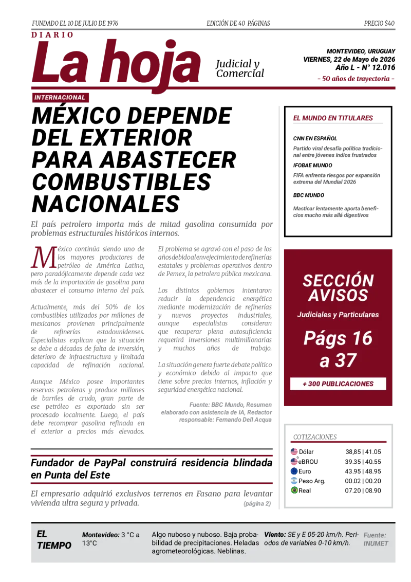 Portada Diario