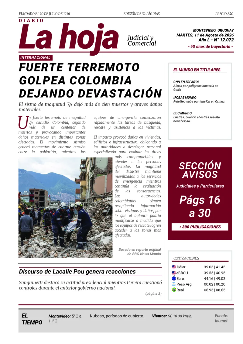 Portada Diario