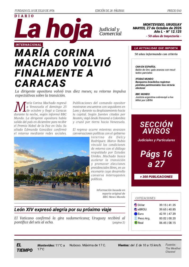 Portada Diario